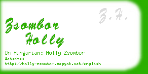 zsombor holly business card